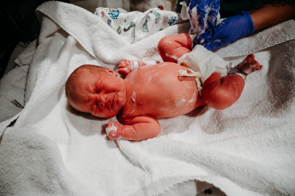 Newborn baby born at Christ Hospital