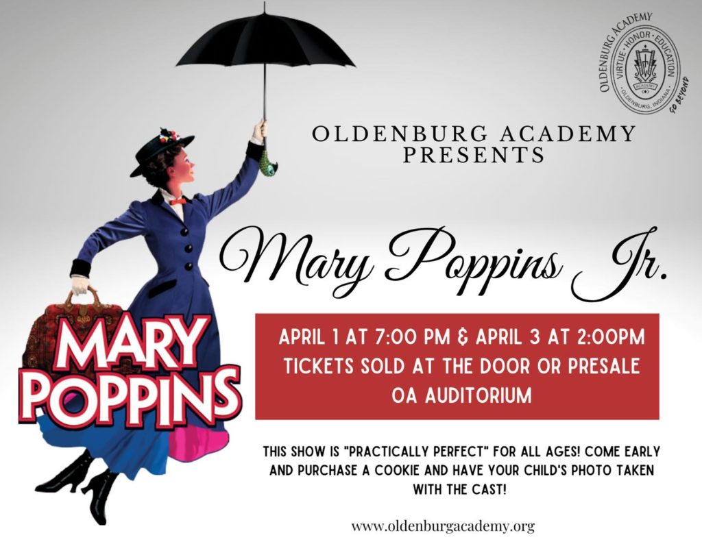 Mary Poppins Jr Oldenburg Academy Poster